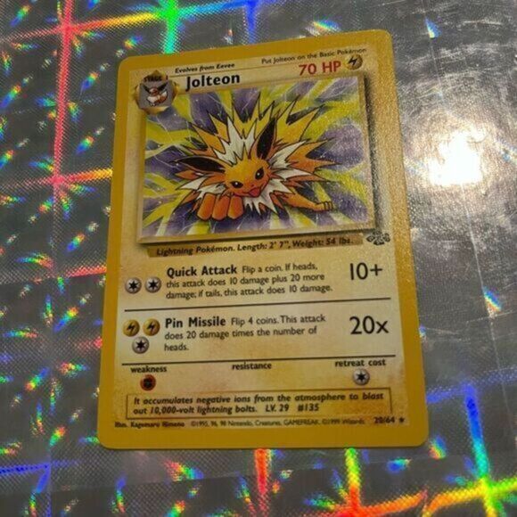 all jungle pokemon cards Uncommon Card This pack is a rare chance to have and hold a piece of one of the first sets in Pokemon history Pokmon Card Jolteon Jungle #20